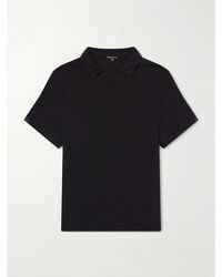 James Perse - Open-Collar Cotton-Jersey Polo Shirt - Lyst