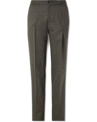 Rubinacci - Straight-Leg Pleated Wool-Flannel Trousers - Lyst