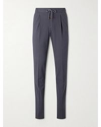 Slowear - Tapered Cotton-blend Seersucker Trousers - Lyst