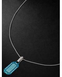 Eera - Tag Diamond Pendant Necklace - Lyst