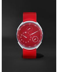 Ressence - Type 1 Slim Red Limited Edition Automatic 42mm Titanium And Rubber Watch - Lyst