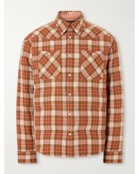 Visvim - Kerchief Checked Wool And Linen-Blend Down Jacket - Lyst