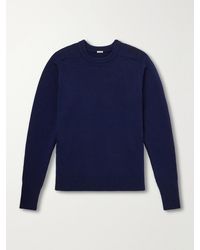 A.PRESSE - Paneled Wool Sweater - Lyst