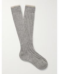 Brunello Cucinelli - Socken aus Kaschmir in Rippstrick - Lyst