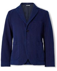 Blue Blue Japan - Sashiko Cotton-piqué Suit Jacket - Lyst