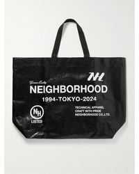 Neighborhood - Tote bag in tela spalmata con logo - Lyst
