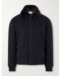 Gabriela Hearst - James Shearling-Trimmed Cashmere Bomber Jacket - Lyst