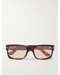Tom Ford - Juan Sonnenbrille mit eckigem Rahmen aus Azetat in Schildpattoptik - Lyst