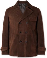Tom Ford - Double-Breasted Suede Jacket - Lyst