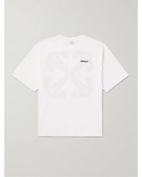 Off-White c/o Virgil Abloh - Logo-print Cotton-jersey T-shirt - Lyst