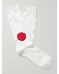 Blue Blue Japan - Socken aus einer Baumwollmischung mit Intarsienmotiv - Lyst