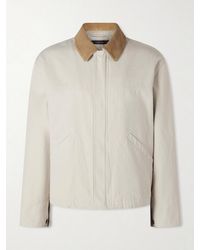 Tom Ford - Suede-trimmed Cotton-canvas Field Jacket - Lyst