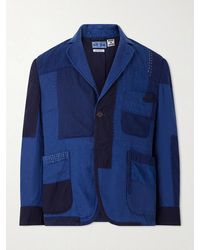Blue Blue Japan - Nenrin-Dyed Patchwork Linen Blazer - Lyst