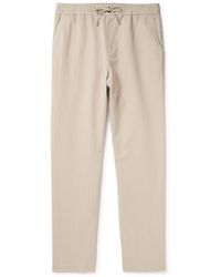 MR P. - James Straight-Leg Cotton And Linen-Blend Twill Drawstring Trousers - Lyst