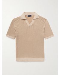 Frescobol Carioca - Rino Ribbed-Knit Cotton-Blend Polo Shirt - Lyst