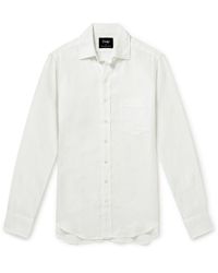 Drake's - Linen-gauze Shirt - Lyst