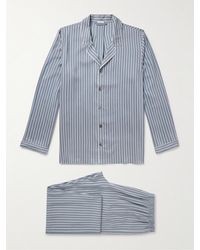 Zimmerli of Switzerland - Camp-collar Striped Woven Pyjama Set - Lyst