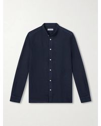 Boglioli - Grandad-Collar Linen Shirt - Lyst