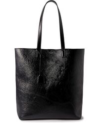 Saint Laurent - Bold Crinkled-leather Tote Bag - Lyst