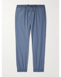 Incotex - Teknosartorial Slim-Fit Tapered Cotton-Blend Poplin Drawstring Trousers - Lyst