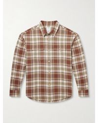 Visvim - Lumber Checked Wool And Linen-Blend Twill Shirt - Lyst