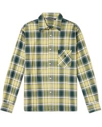 Acne Studios - Sandres Logo-appliquéd Checked Cotton-flannel Shirt - Lyst