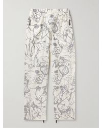 McQ - Wide-leg Printed Crinkled-nylon Trousers - Lyst