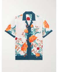 Orlebar Brown - La Doublej Camp-collar Floral-print Lyocell Shirt - Lyst