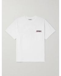 CHERRY LA - Mountain Expedition Garment-dyed Logo-print Cotton-jersey T-shirt - Lyst