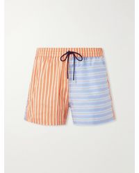 Paul Smith - Dual-tone Straight-leg Striped Swim Shorts - Lyst