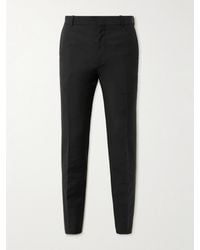 Alexander McQueen - Slim-fit Pleated Wool And Mohair-blend Suit Trousers - Lyst