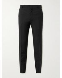 Alexander McQueen - Pantaloni slim-fit in misto lana e mohair con pinces - Lyst