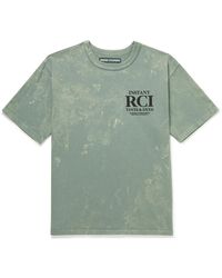 Reese Cooper Printed Tie-dyed Cotton-jersey T-shirt - Green