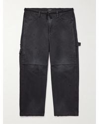 Balenciaga - Wide-leg Panelled Cotton-canvas Trousers - Lyst