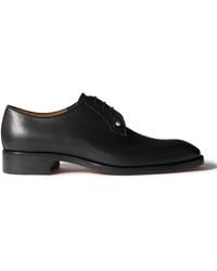 Christian Louboutin - Chambeliss Grosgrain-trimmed Embellished Leather Derby Shoes - Lyst