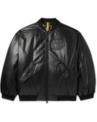 Moncler Genius - Roc Nation By Jay-z Cassiopeia Reversible Logo-embossed Leather And Quilted Shell Down Bomber Jacket - Lyst