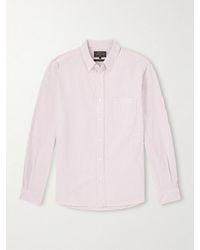 Beams Plus - Button-Down Collar Striped Cotton Shirt - Lyst