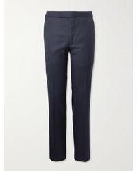 Tom Ford - Shelton Straight-leg Prince Of Wales Checked Wool Trousers - Lyst