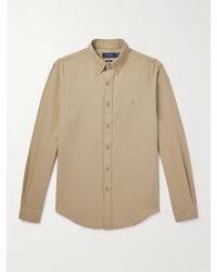 Polo Ralph Lauren - Hemd aus Baumwoll-Dobby mit Button-Down-Kragen und Logostickerei - Lyst