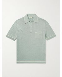 Agnona - Slim-fit Linen Polo Shirt - Lyst