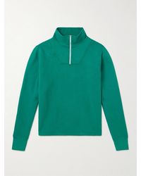 Les Tien - Yacht Heavyweight Structured-Fleece Cotton-Jersey Half-Zip Sweatshirt - Lyst
