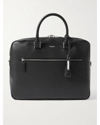 Saint Laurent - Full-grain Leather Briefcase - Lyst
