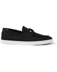 Christian Louboutin - Chambeliboat Nubuck Loafers - Lyst