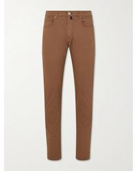 Slowear - Slim-Fit Stretch Cotton-Blend Gabardine Trousers - Lyst