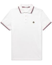 Moncler - Logo-appliqué Regular-fit Cotton Polo Shirt - Lyst
