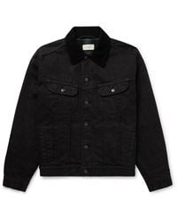 The Row - Joret Corduroy-Trimmed Denim Jacket - Lyst