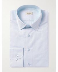 Etro - Roma Cutaway-Collar Paisley-Jacquard Cotton Shirt - Lyst