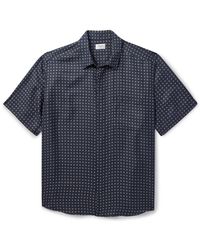 Saint Laurent - Printed Silk-voile Shirt - Lyst