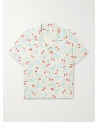 Bode - Camp-collar Printed Cotton-piqué Shirt - Lyst