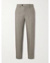 Rag & Bone - Evan Straight-Leg Pleated Linen Trousers - Lyst